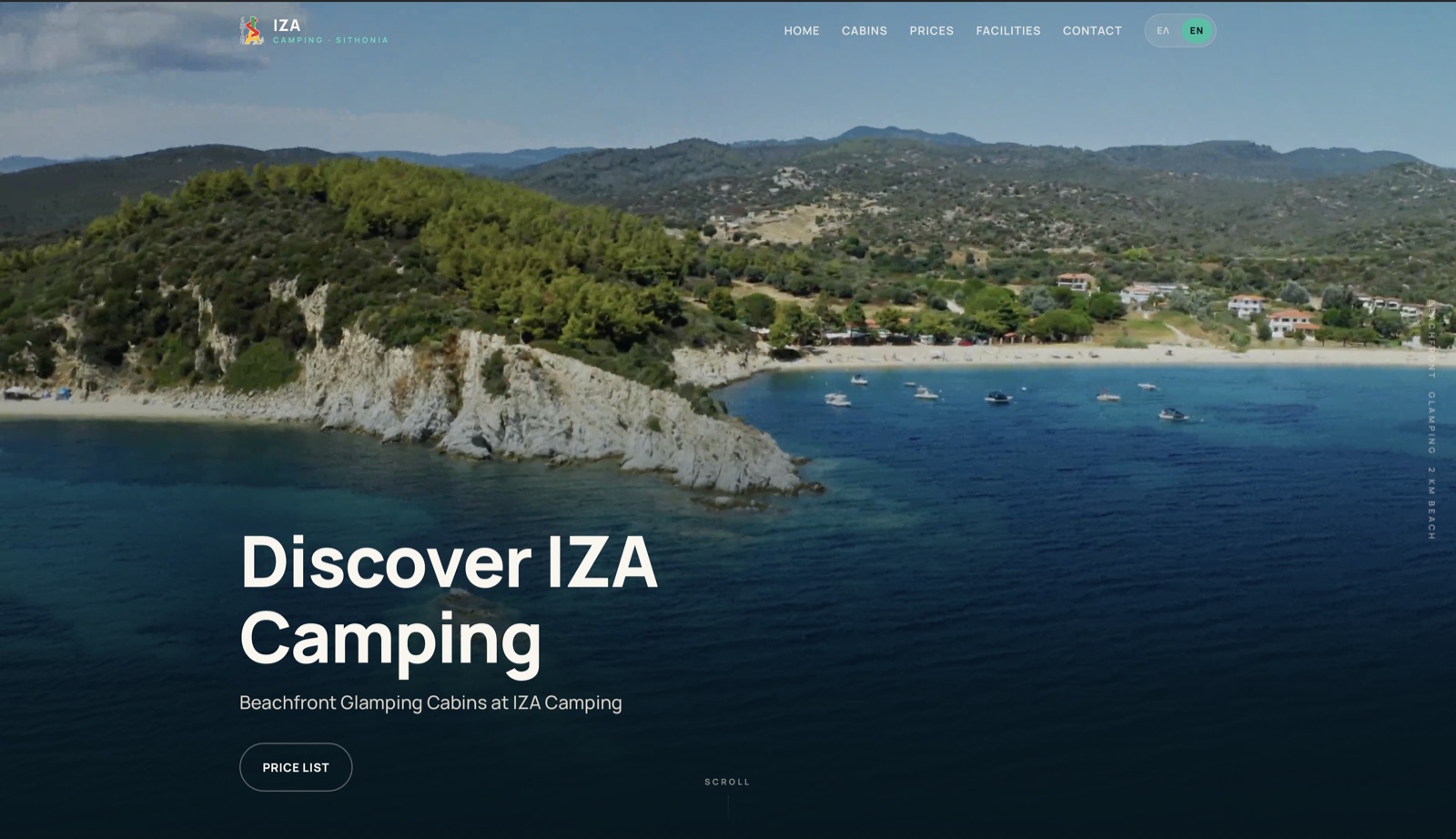 IZA Camping website
