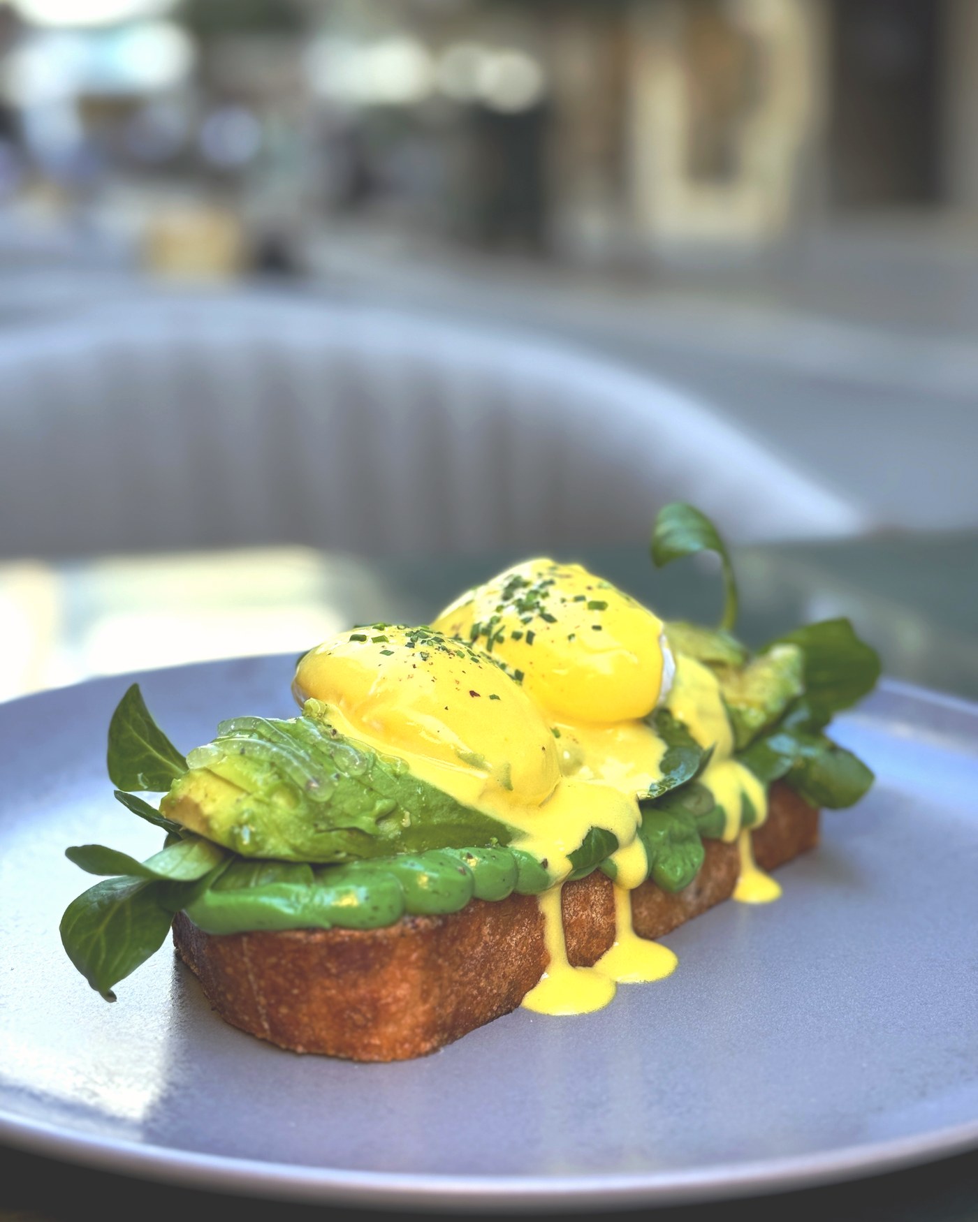 Avocado toast with poached egg